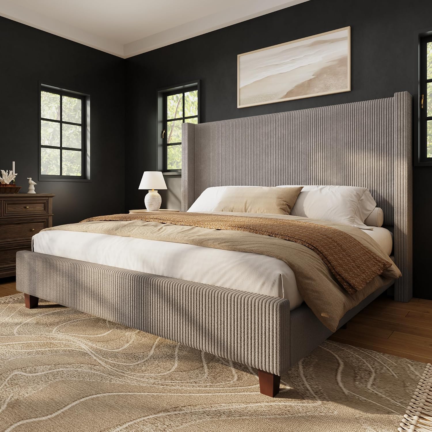 Canopy Bed Frame Metal Queen - Base de cama tamaño queen con