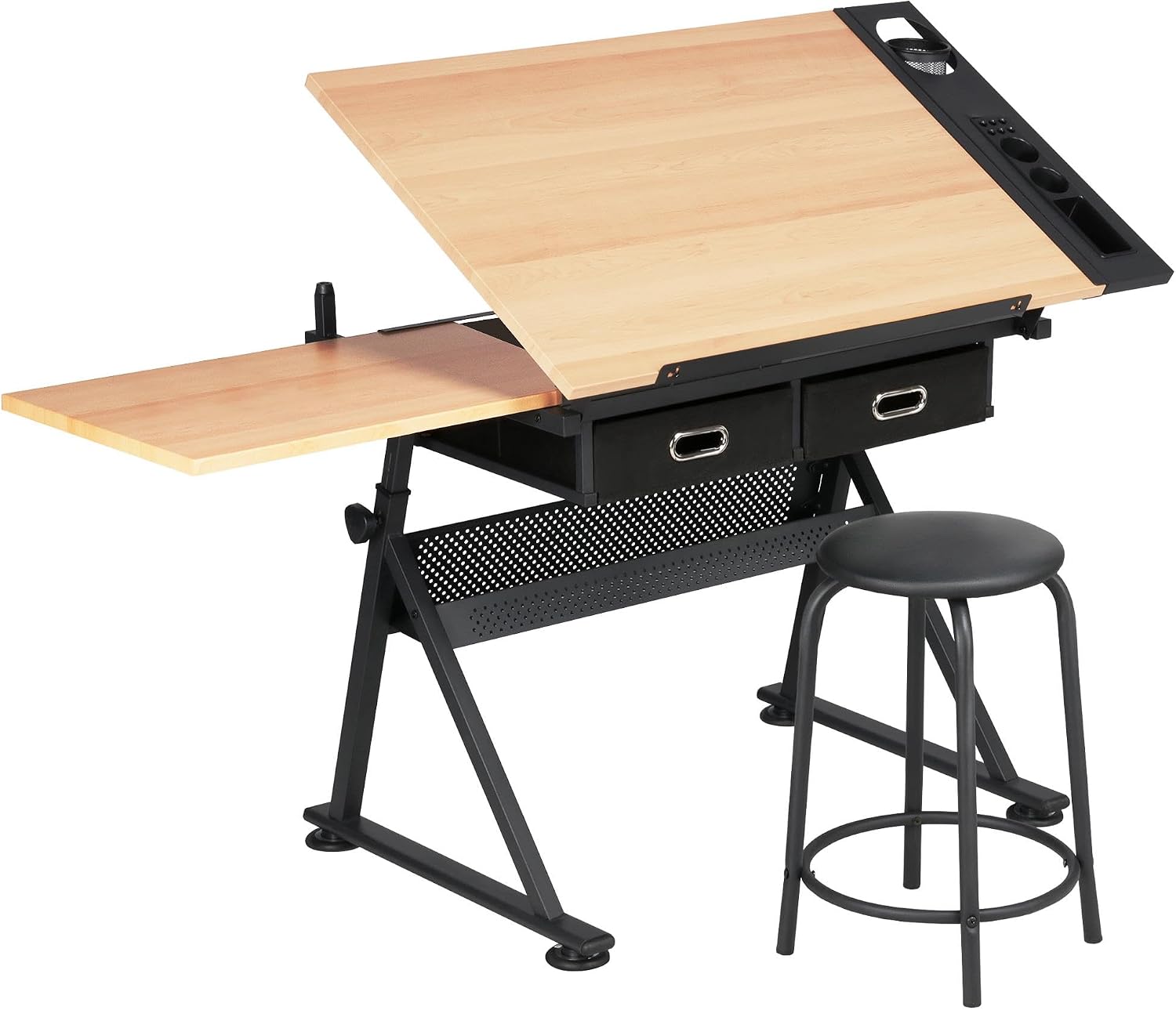 Office Furniture - Mesa de dibujo ajustable con taburete