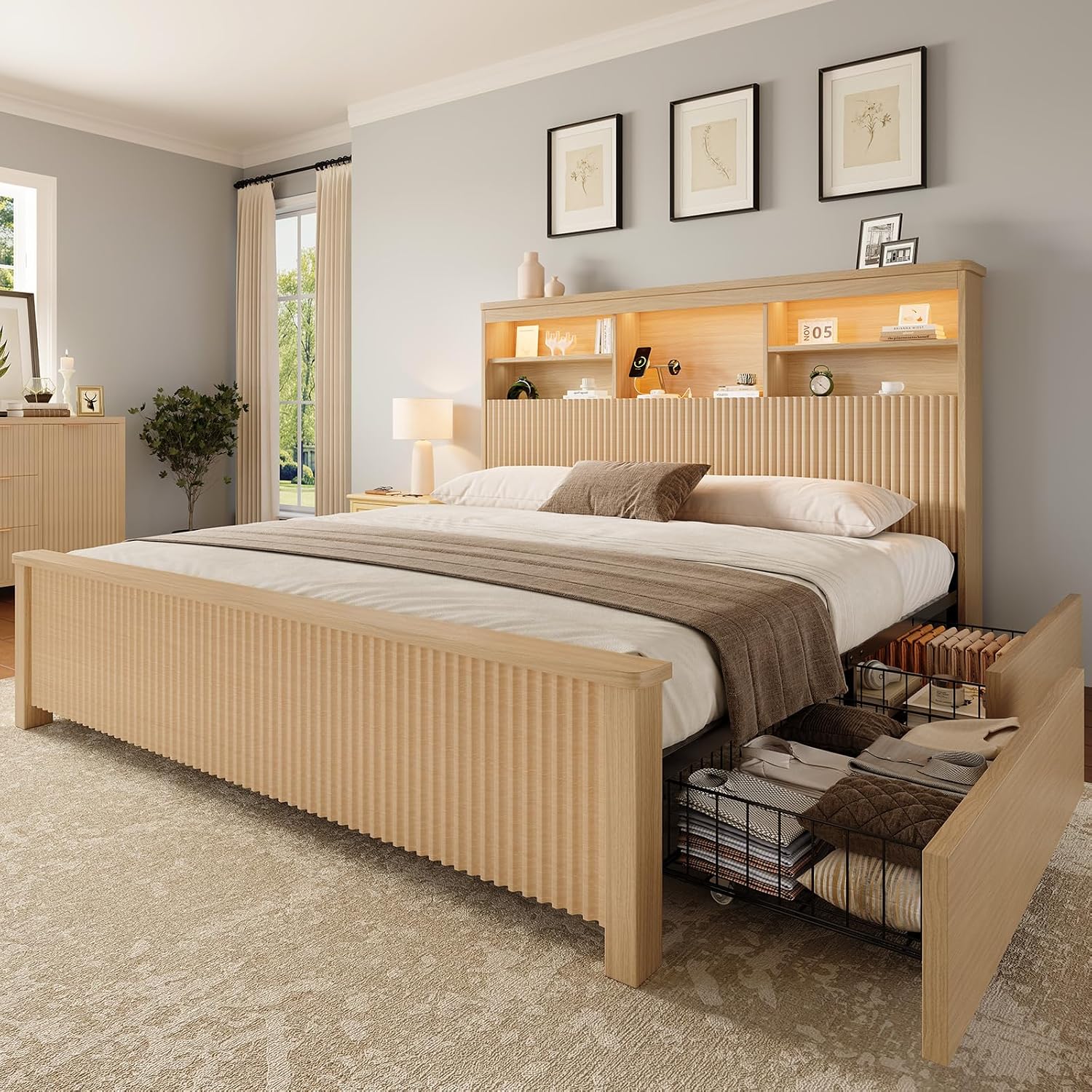 Canopy Bed Frame Metal Queen - Base de Cama Queen Size con