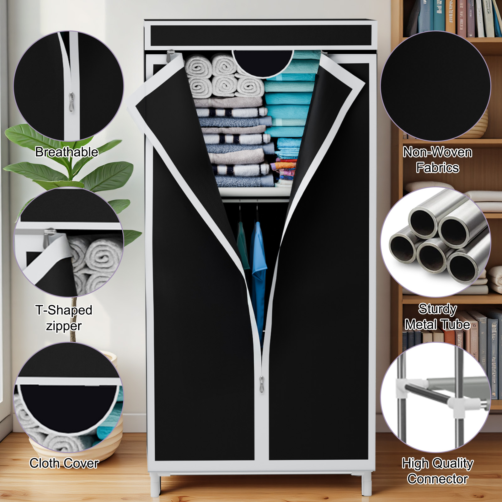Armario Portátil de Tela con P - Wardrobe Closet Portable Fabric Cover reseña y precio