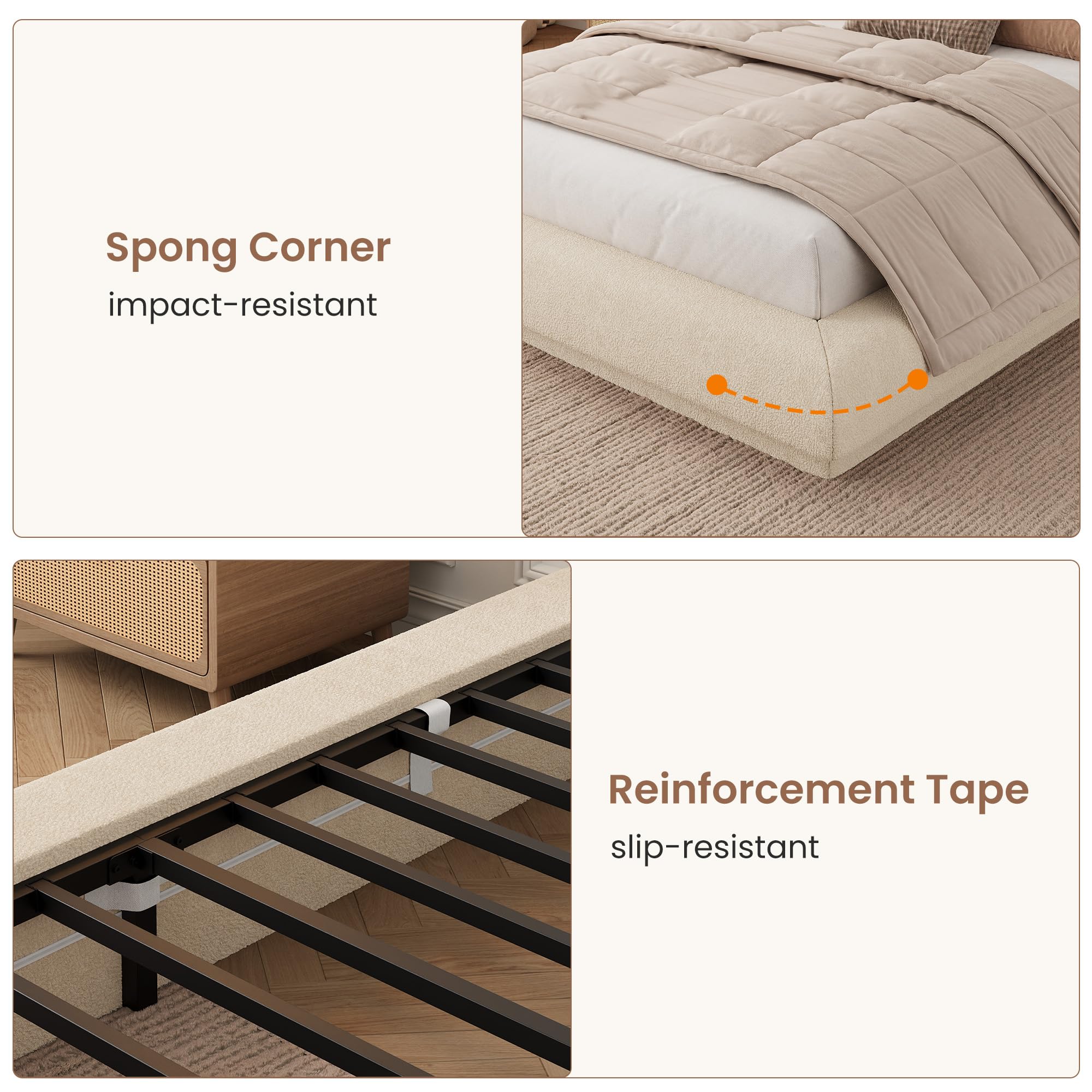 Base de Cama con Plataforma Cl - Canopy Bed Frame Metal Queen reseña y precio