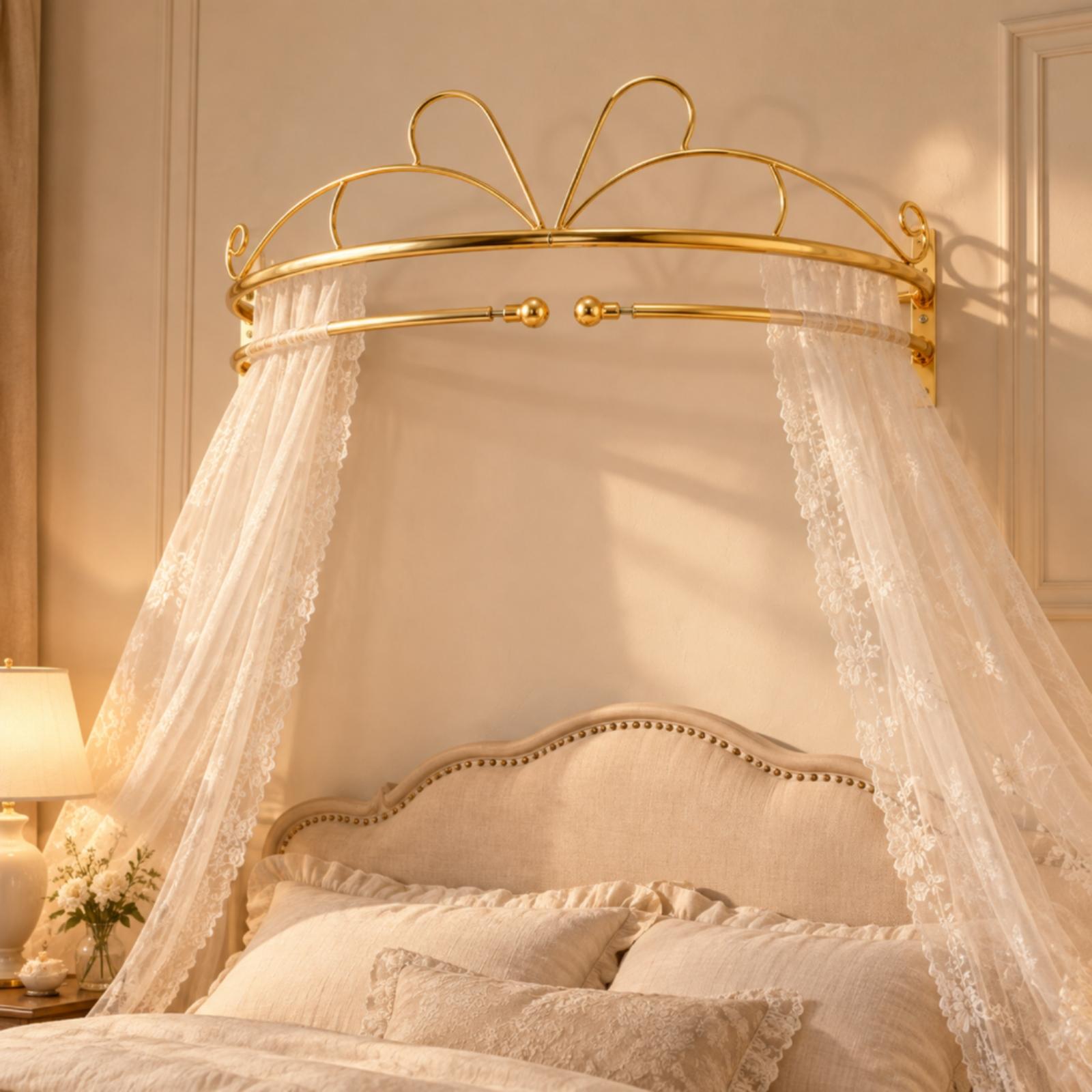 Marco de cortina de dosel de c - Canopy Bed Frame Metal Queen reseña y precio