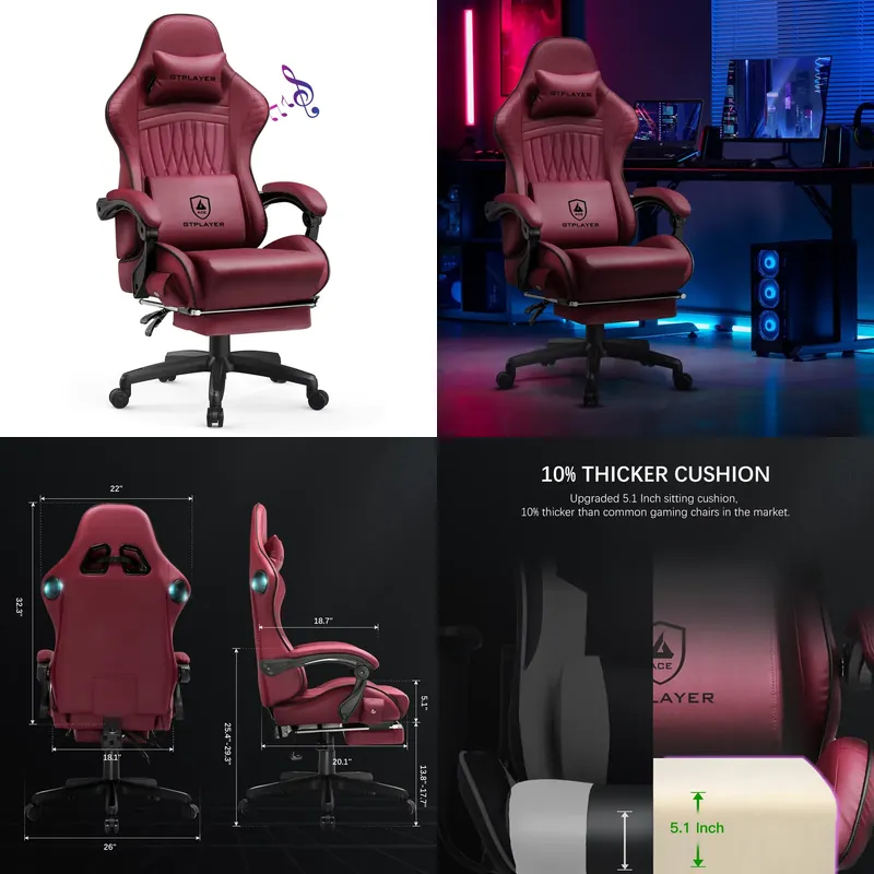 Silla de juego GTPLAYER con al - Office Furniture reseña y precio