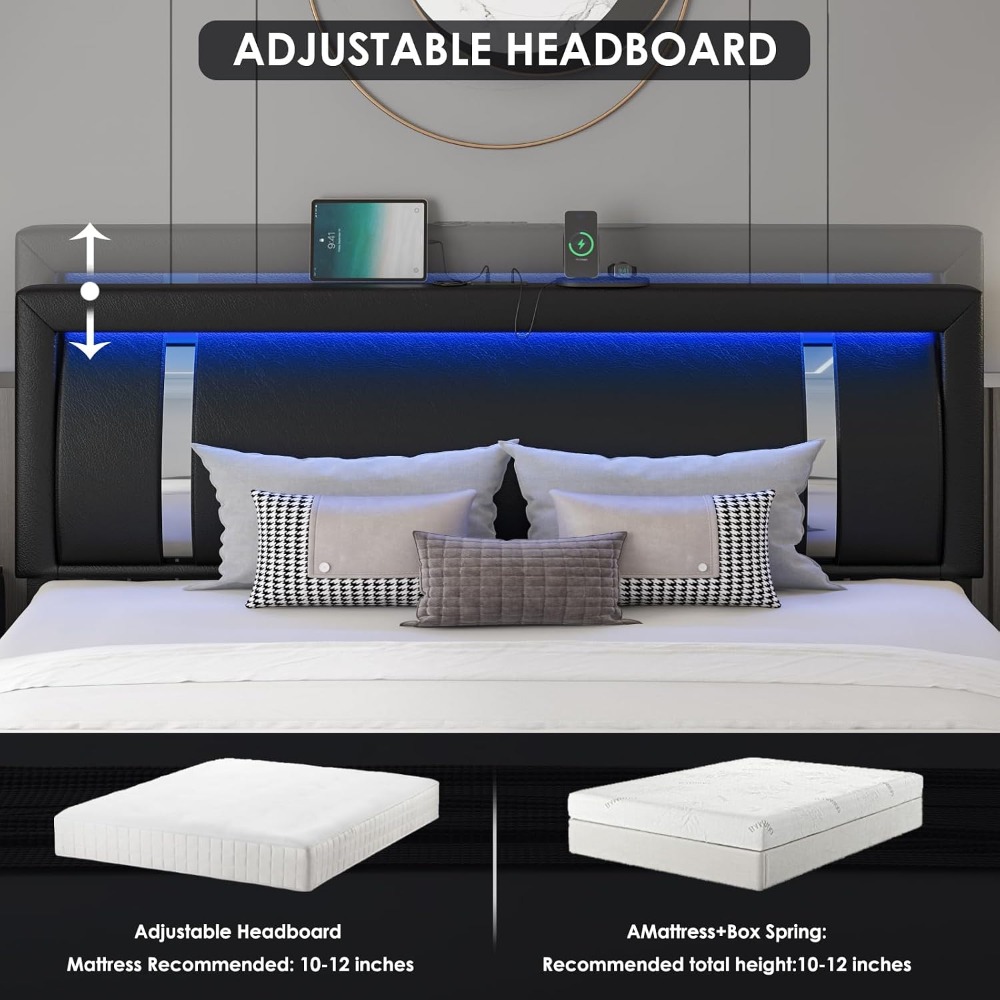 Cama de Plataforma Moderna Tam - Canopy Bed Frame Metal Queen reseña y precio